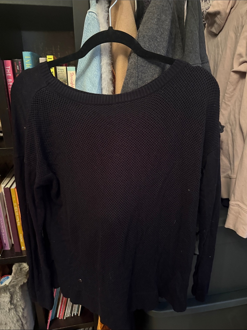 lululemon athletica Black Crewneck Knit Sweater